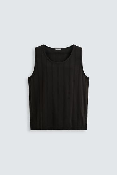 CAMISETA TANK ESTRUCTURA - Chocolate de Zara