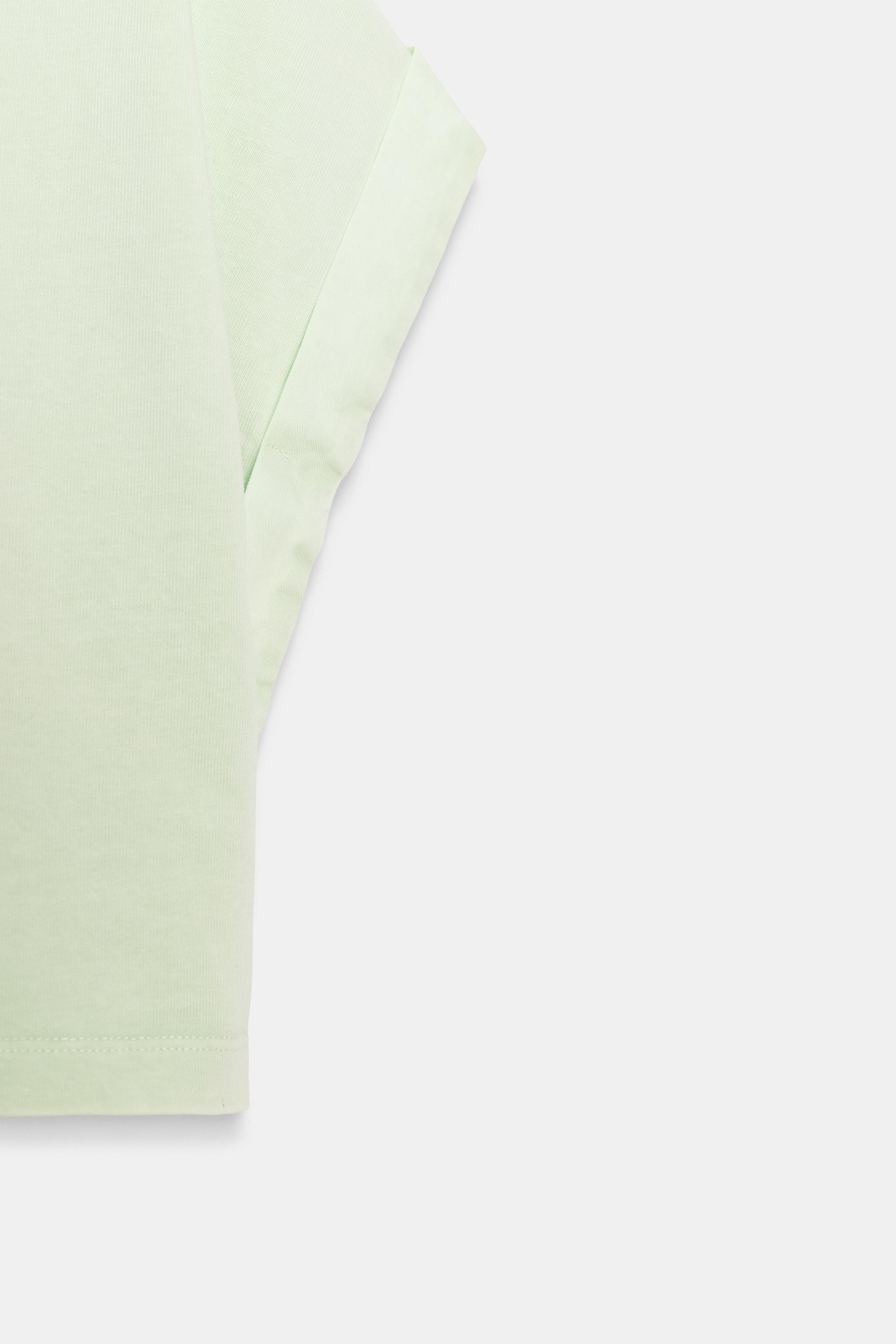 KONTRAST KUMAŞLI CROP T-SHIRT - Görsel 7