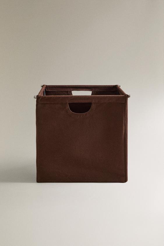 CESTO CANVAS - Marrom da Zara - Imagem 0