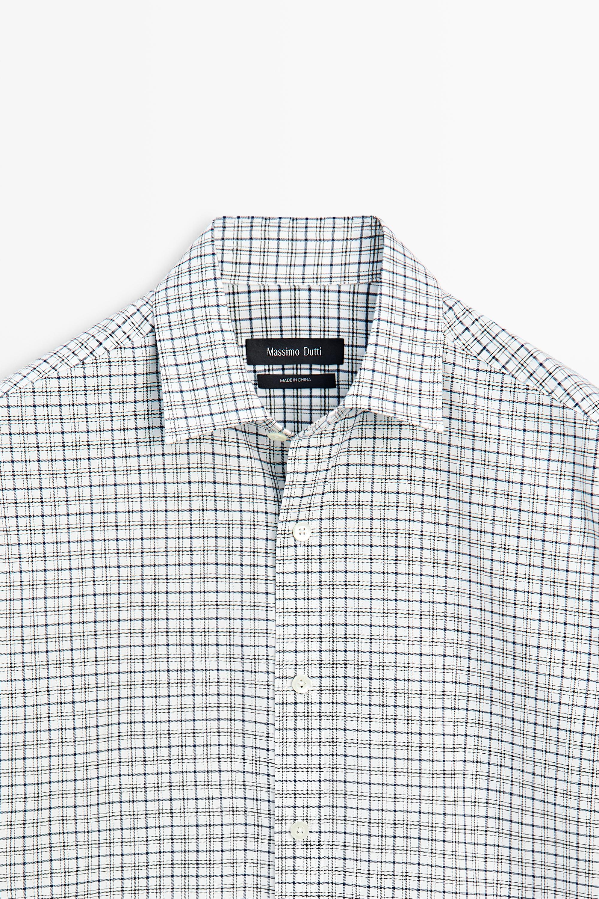 Chemise regular fit à carreaux 100 % coton
