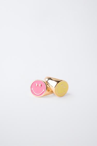 SMILEYWORLD ® PACK OF RINGS AND BEADED BRACELET - Multicoloured by Zara - Image 2