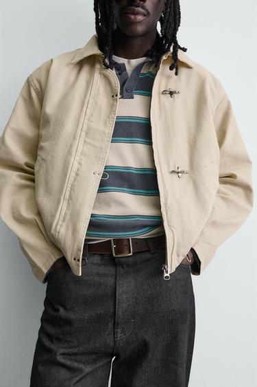 CROPPED FIT FIREMAN CLASP JACKET - Butter by Zara - Image 5