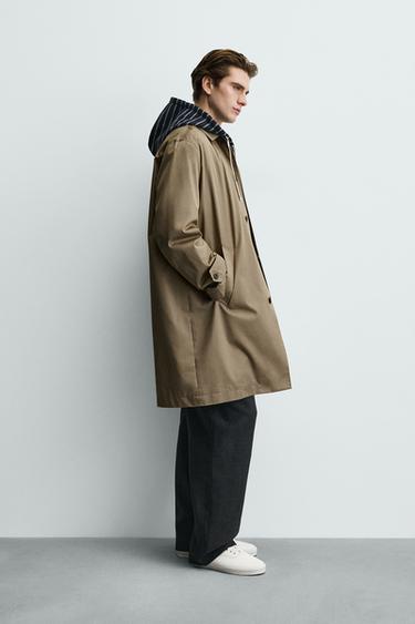 GABARDINE REGULAR FIT DÉPERLANTE - Beige de Zara - Image 3