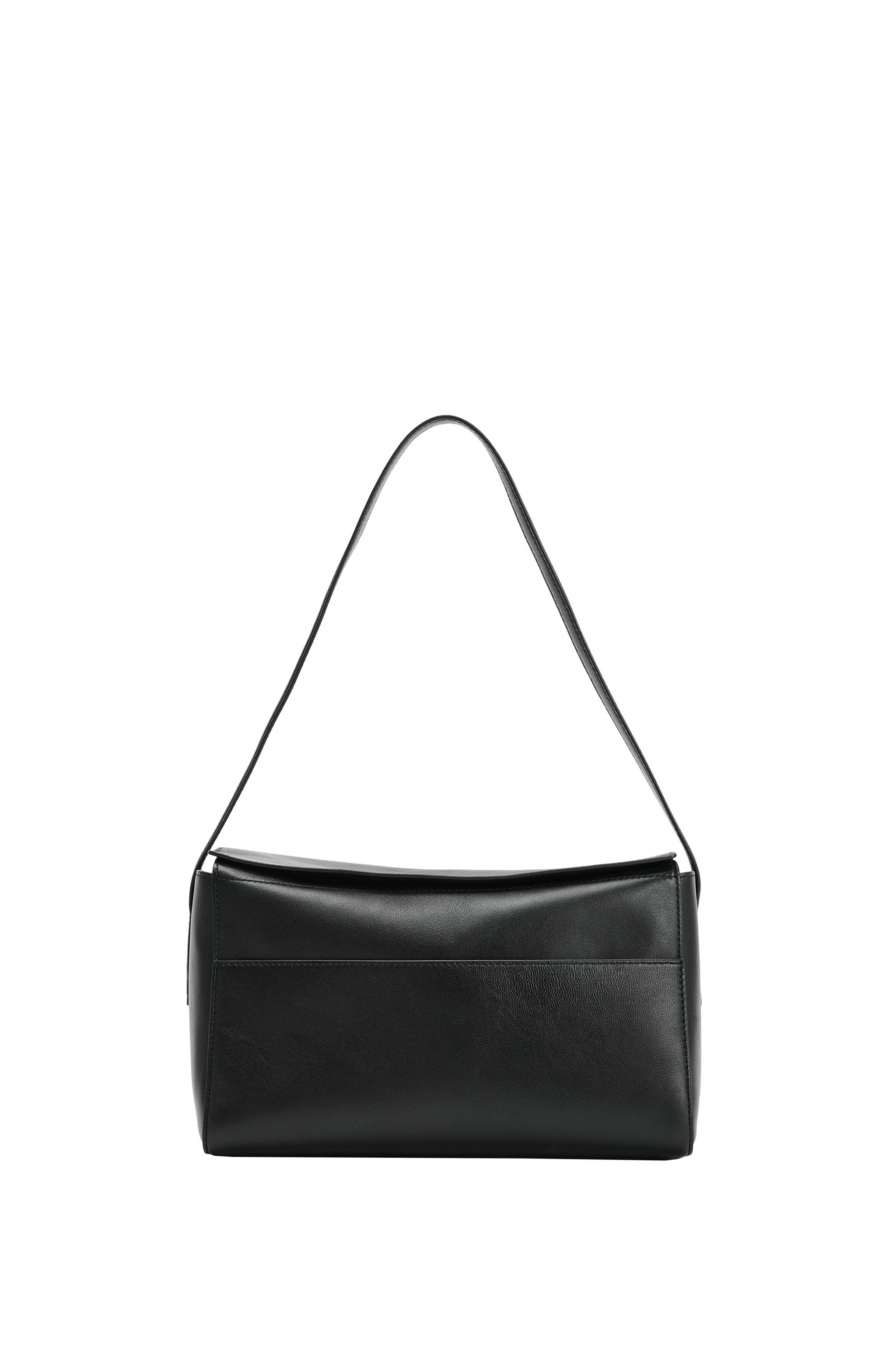 LEATHER SHOULDER BAG - Black | ZARA United States