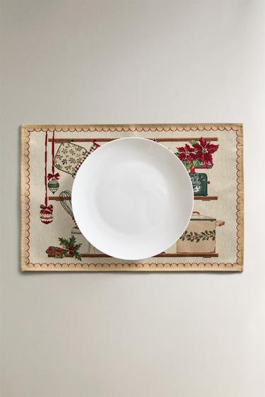 CHRISTMAS KITCHEN PLACEMAT - Red by Zara - Image 4