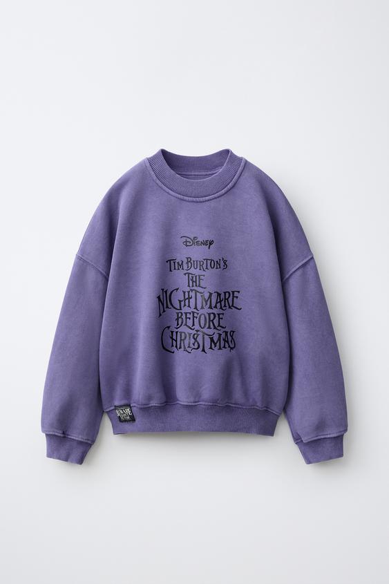 SUDADERA TEXTO THE NIGHTMARE BEFORE CHRISTMAS © DISNEY - Malva oscuro de Zara - Imagen 0