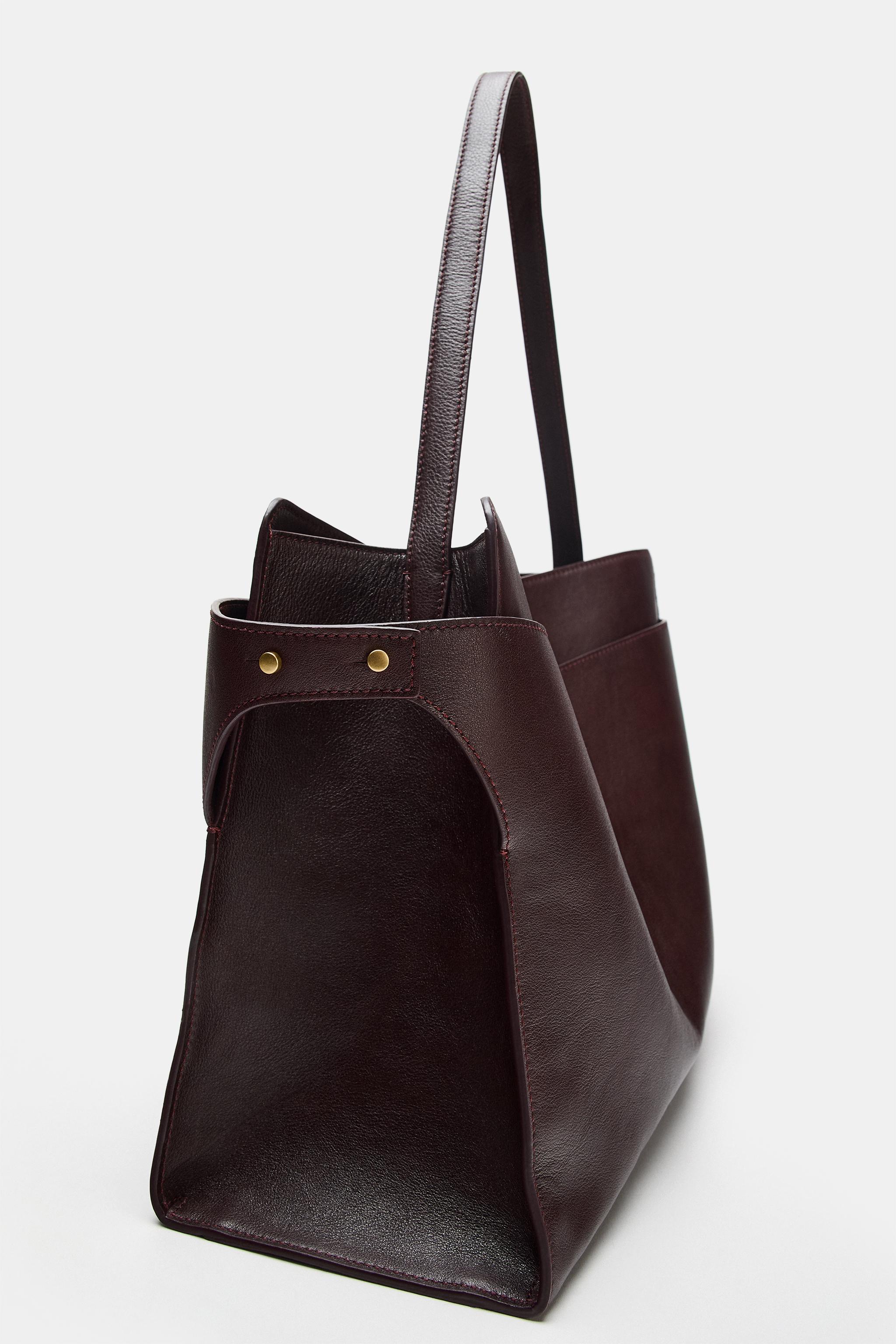 LEATHER MAXI SHOPPER BAG
