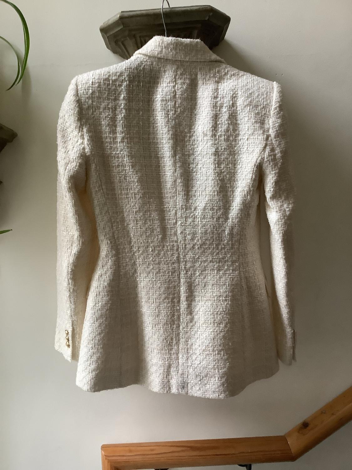 TEXTURED DOUBLE-BREASTED BLAZER - Image 4