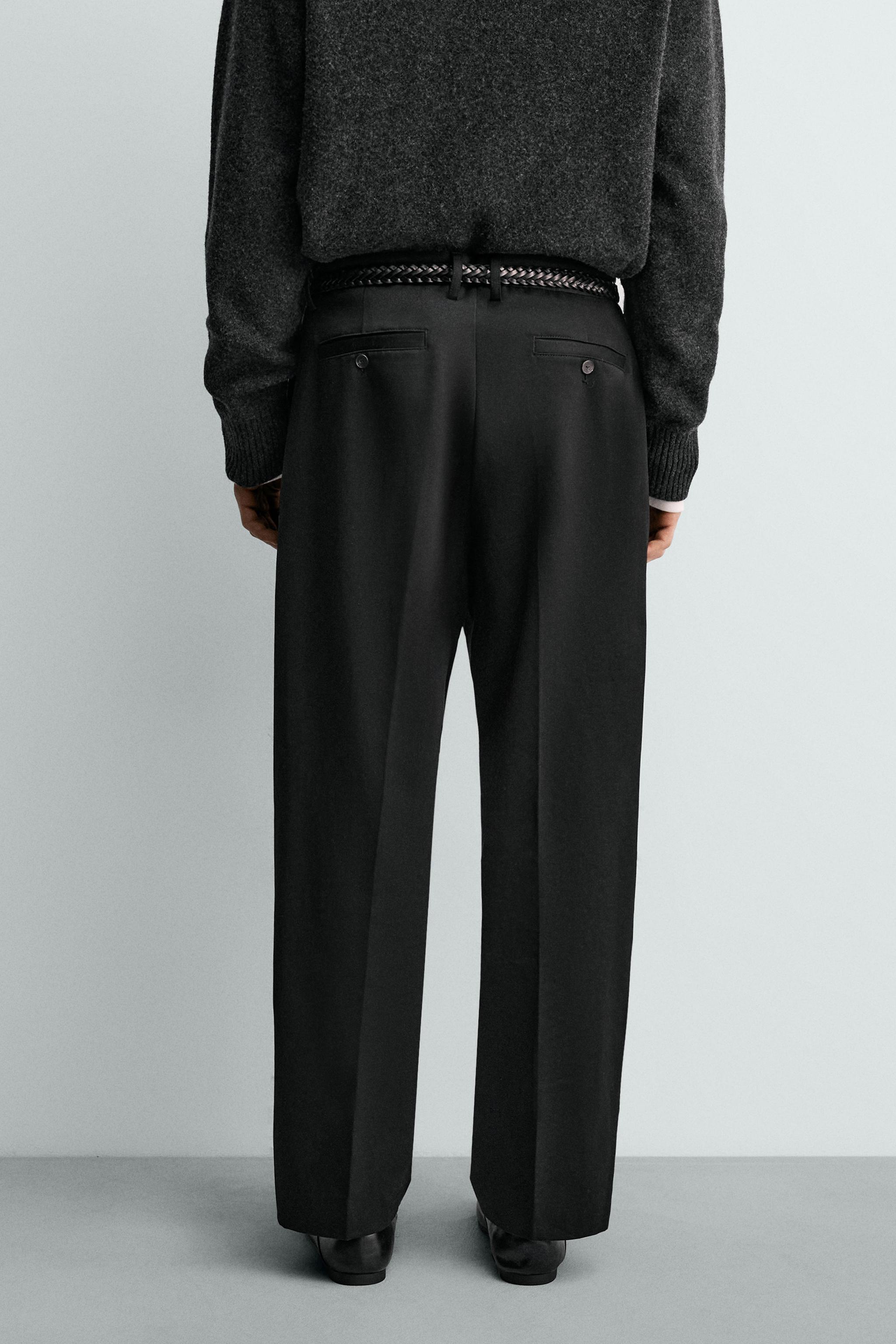 Aaron Levine x ZARA リラックスフィットプリーツパンツ - ブラック