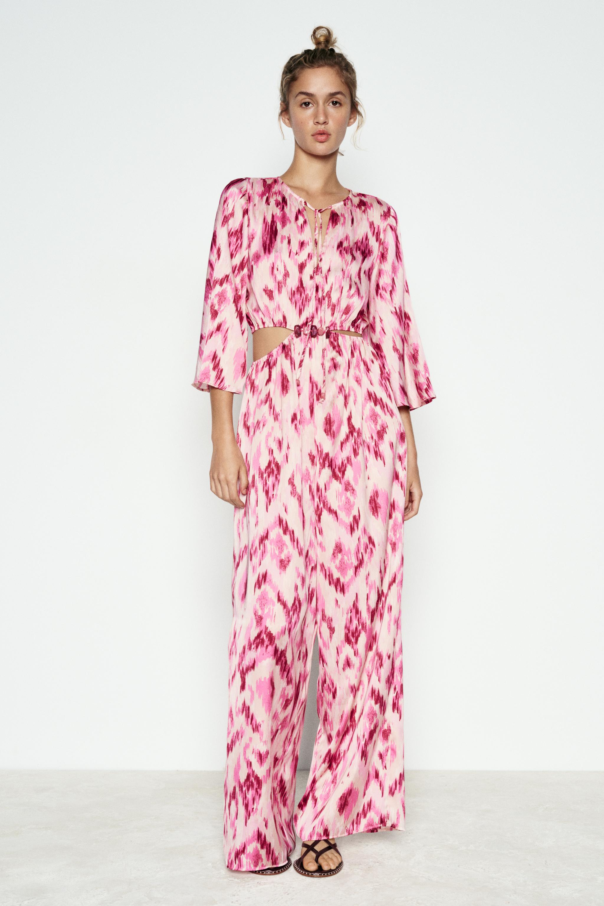 CUT OUT PRINTED JUMPSUIT