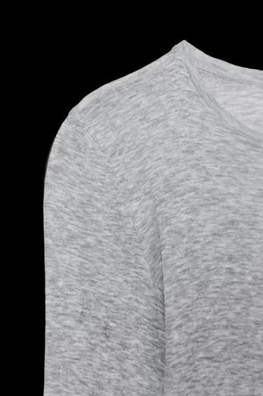 CAMISETA ALGODÓN SUPIMA® - Gris vigoré de Zara