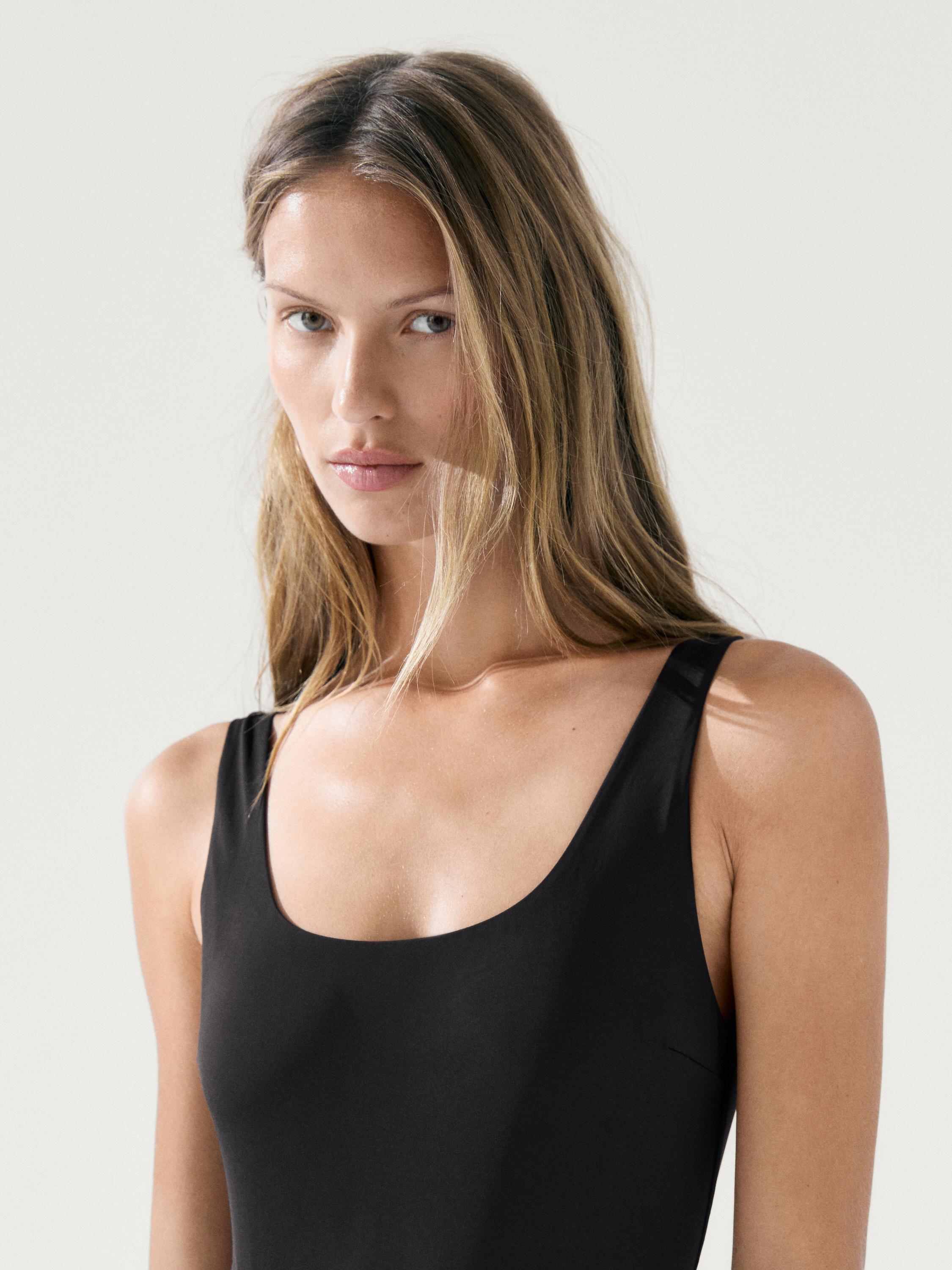 Swimsuit with rhinestone detail
