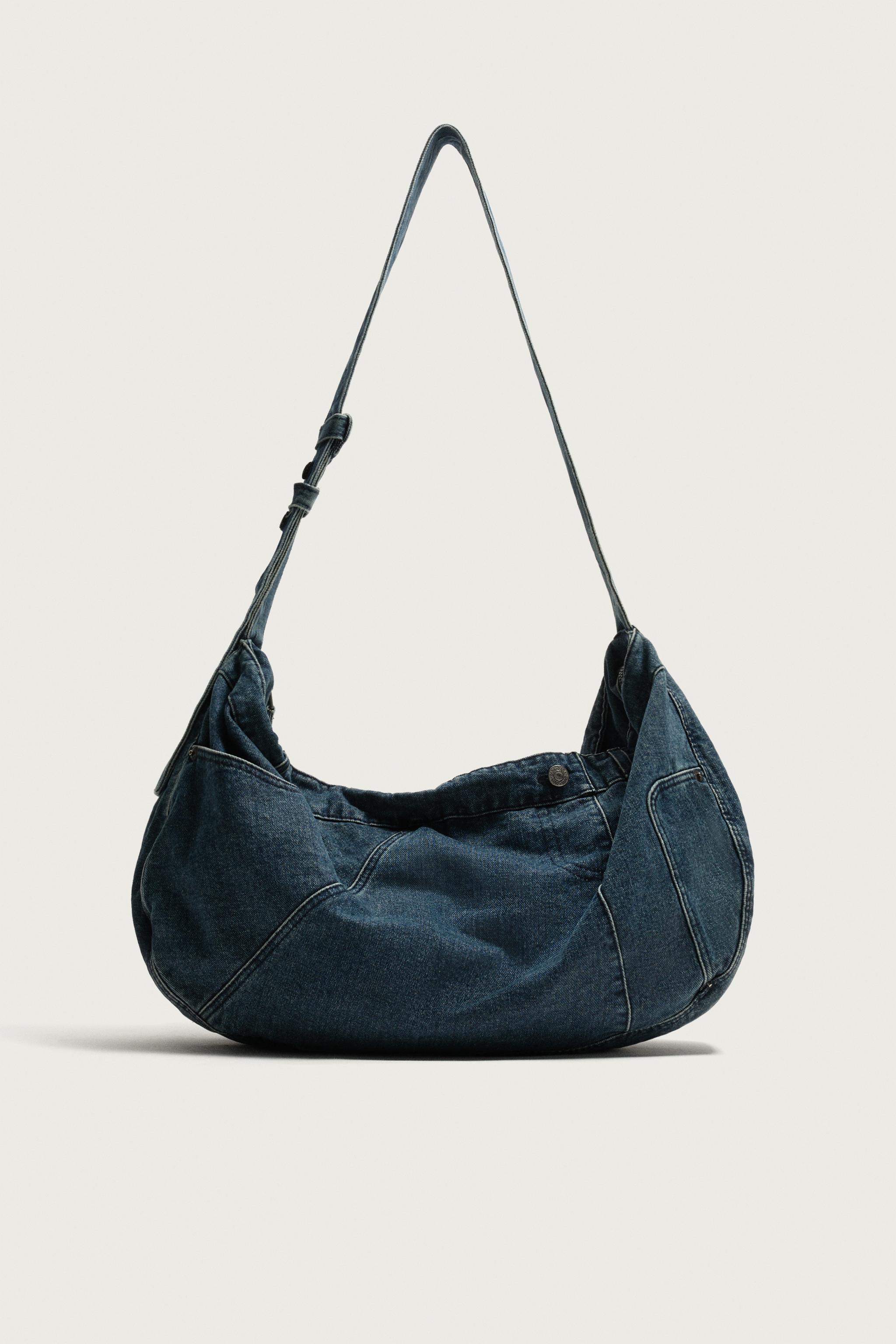 DENIM SHOULDER BAG - Blue | ZARA Singapore