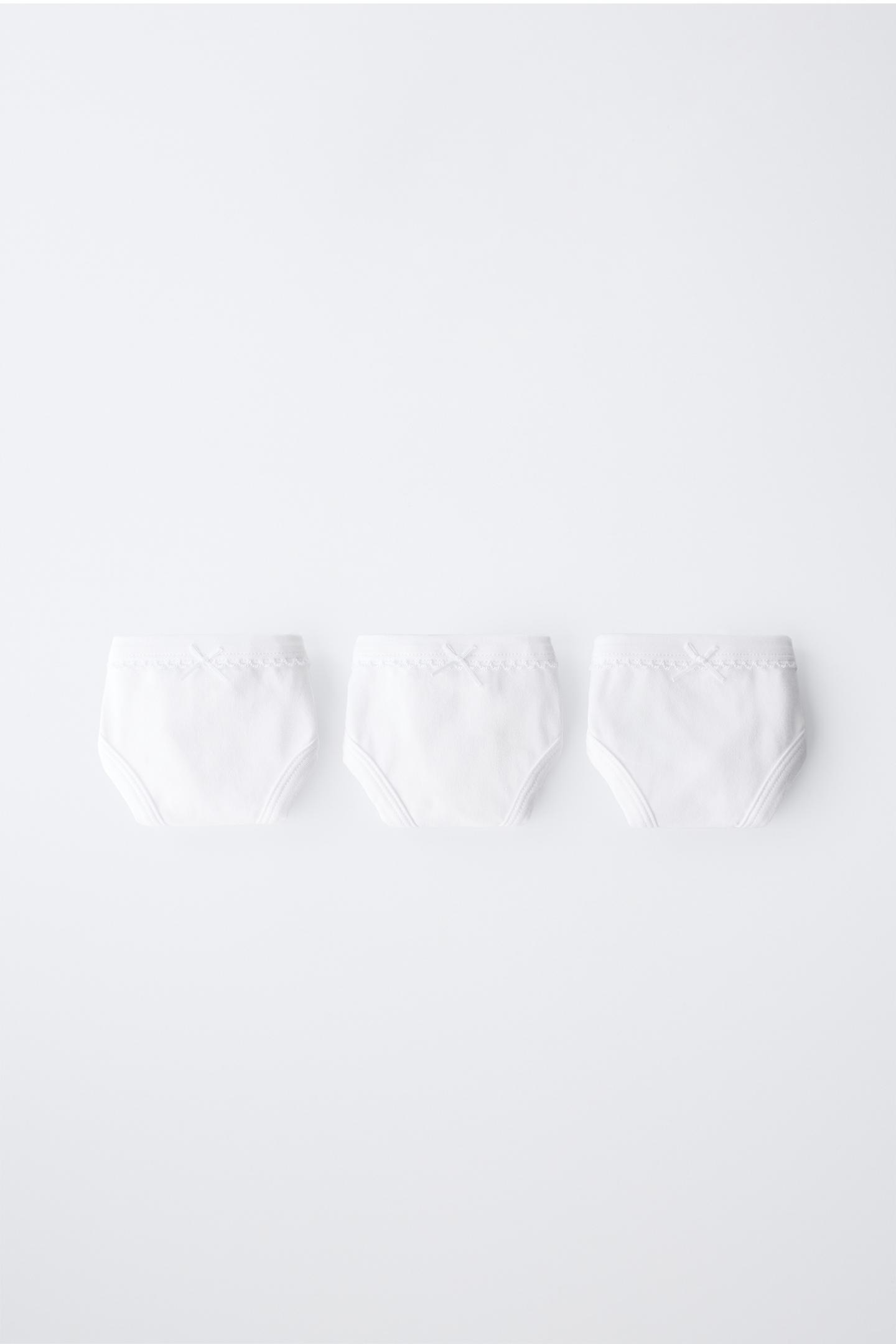 Трусы Plain для детей, 3 шт. — Zara, цвет: Белый — фото 6