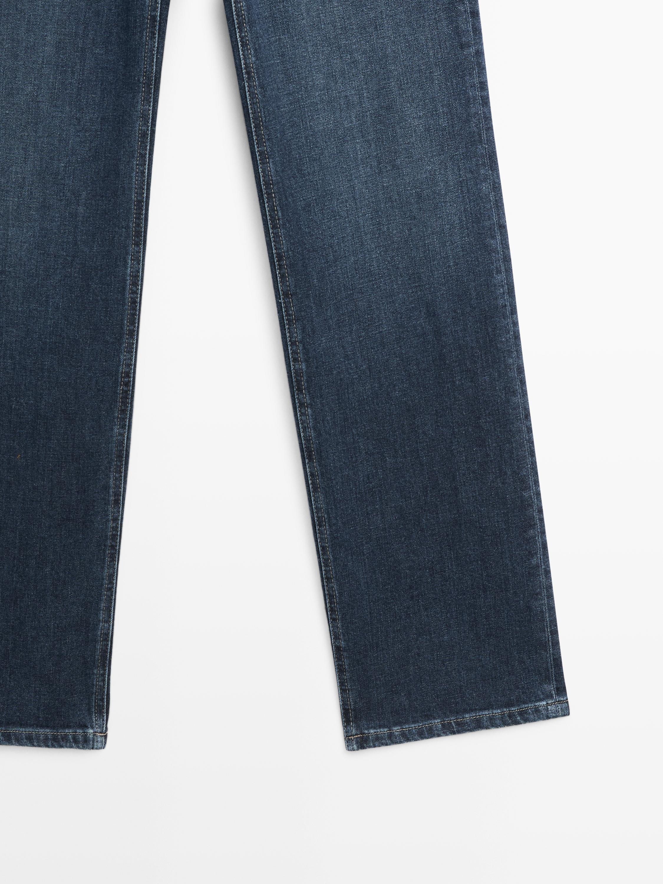 Jean straight décontracté taille haute