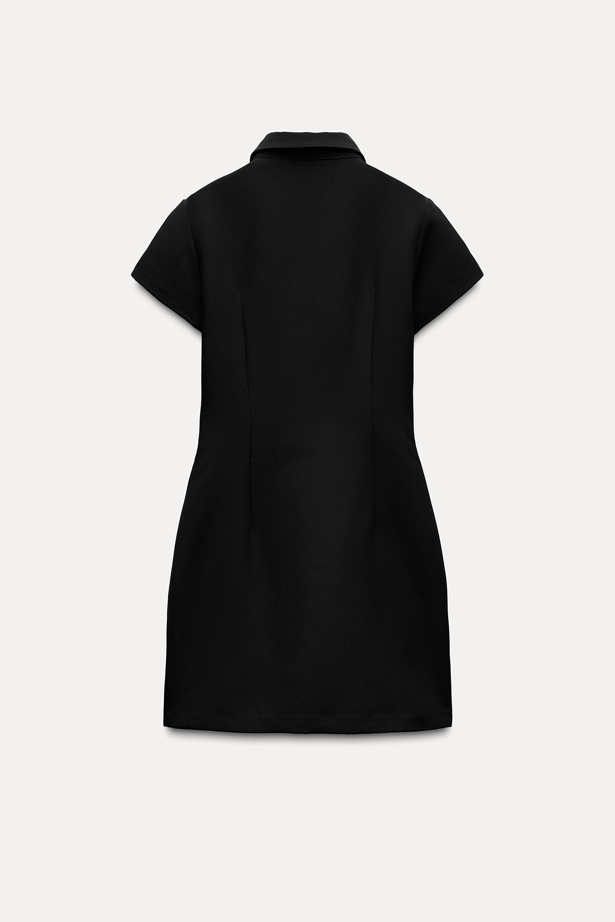 GOLDEN BUTTONS SHORT DRESS - Black | ZARA United States