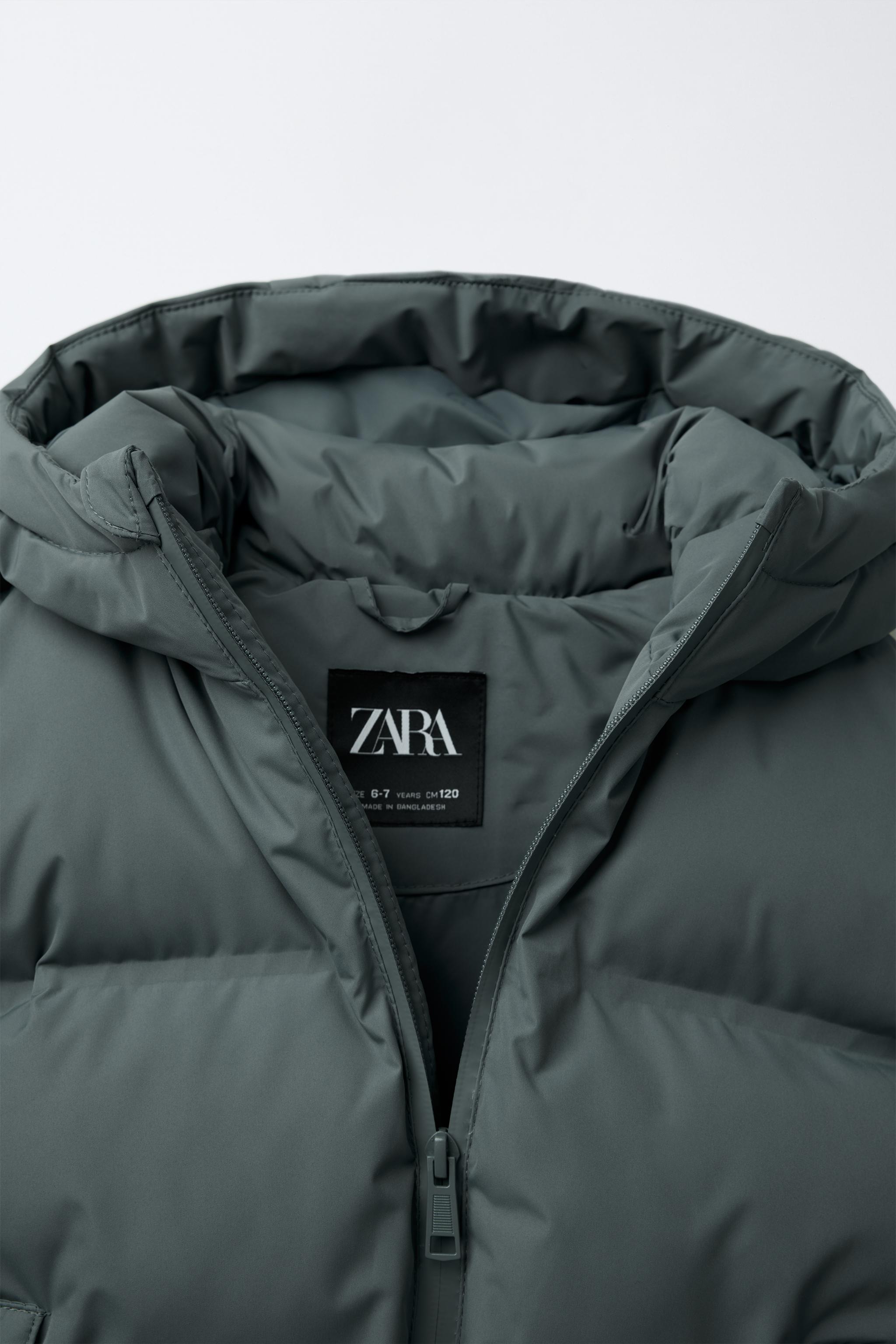 ウォーターレペレントラベル付きコート - ブラック | ZARA Japan