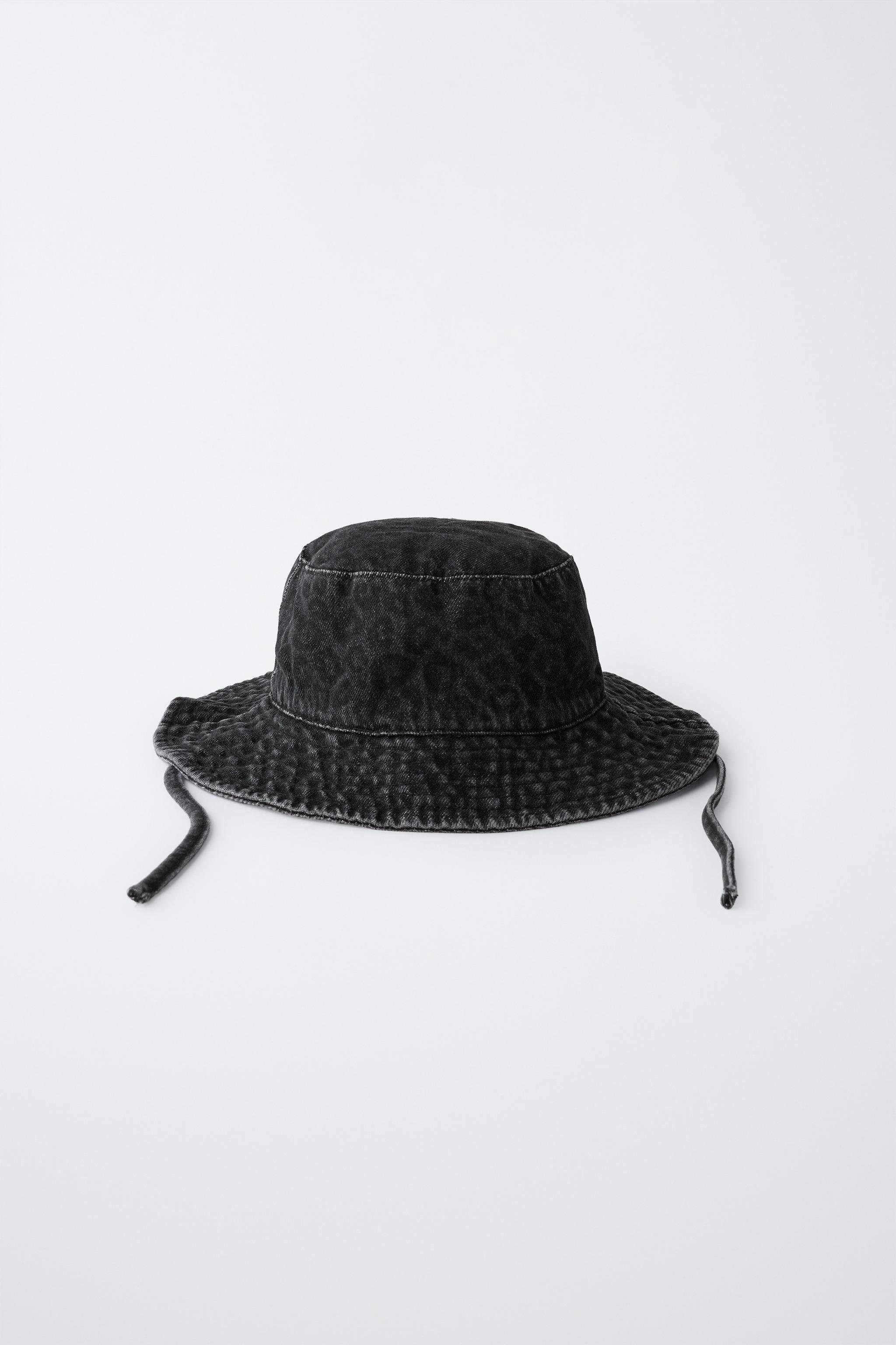 DENIM ANIMAL PRINT BUCKET HAT - Black | ZARA United States