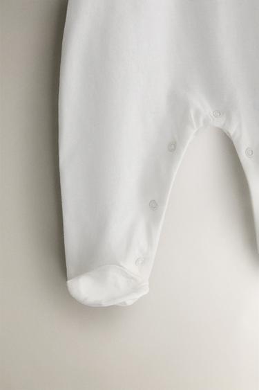 CHILDREN'S ROMPER WITH BIB COLLAR - Oyster-white by Zara - Image 3