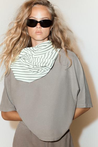 Zara SHORT SLEEVE T-SHIRT - Sand