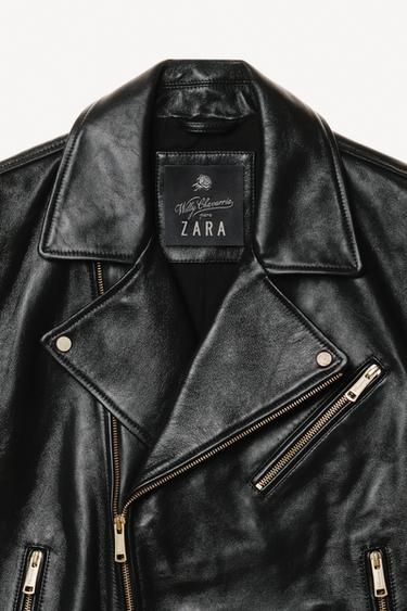 LEATHER BIKER WAISTCOAT WILLY CHAVARRIA X ZARA - Black by Zara - Image 5