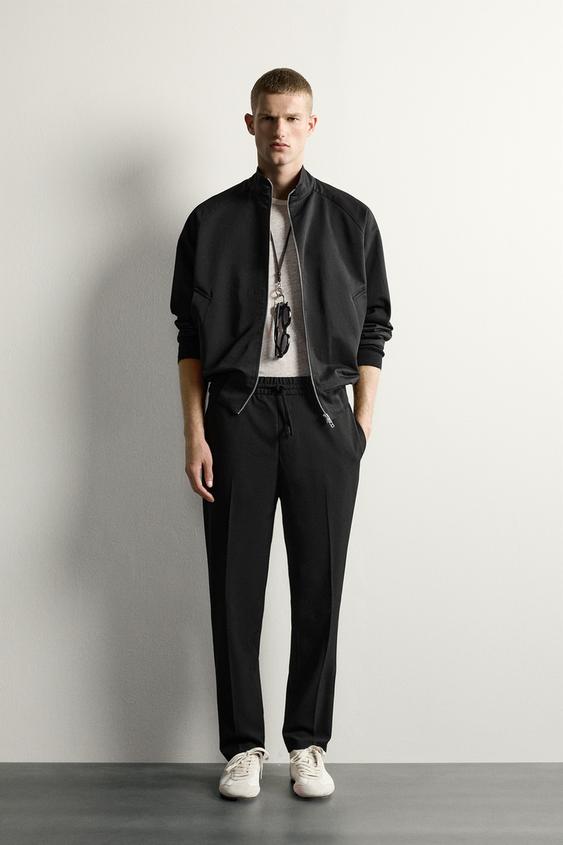 COMFORT JOGGER WAIST TROUSERS - Black by Zara - Image 0