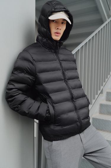 Zara 輕量防水絎縫外套 - 黑色