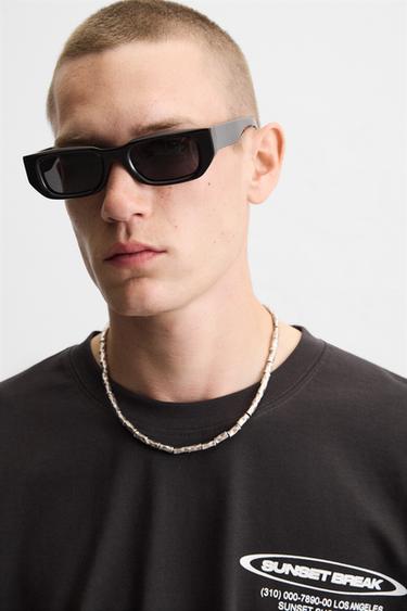 SLOGAN PRINT T-SHIRT - Black by Zara - Image 4