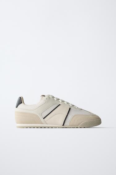 Zara MESH SNEAKERS - White
