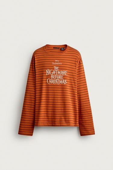 NIGHTMARE BEFORE CHRISTMAS ©DISNEY STRIPED T-SHIRT - Orange by Zara