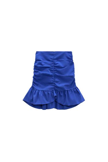 RUCHED MINI SKIRT