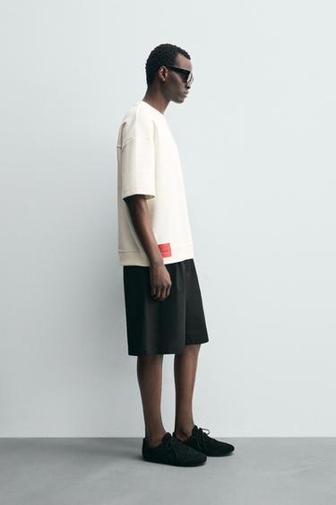 SWEAT INTERLOCK TECHNIQUE ÉTIQUETTE - Blanc cassé de Zara - Image 3