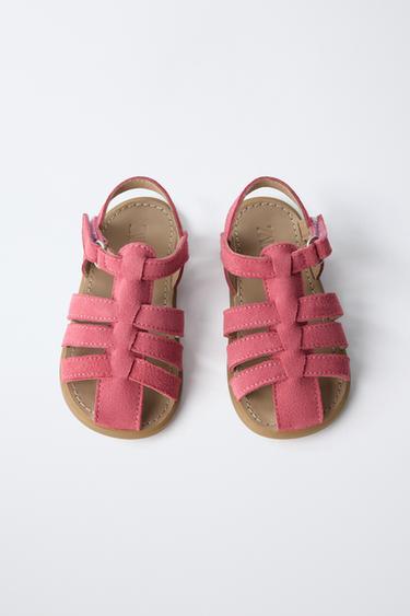 SANDALES STYLE PLAGE EN CUIR - Rose de Zara - Image 7