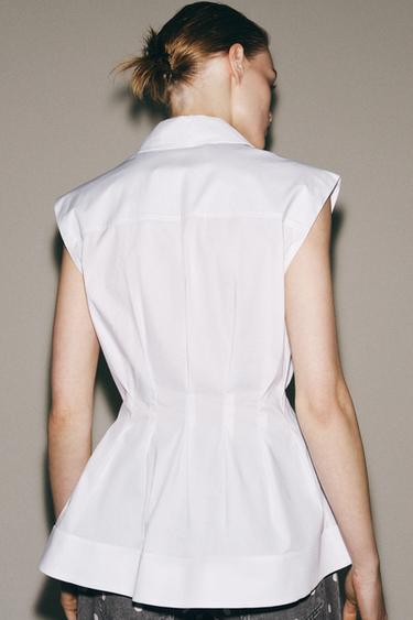 CAMISA PEPLUM ZW COLLECTION - Blanco de Zara