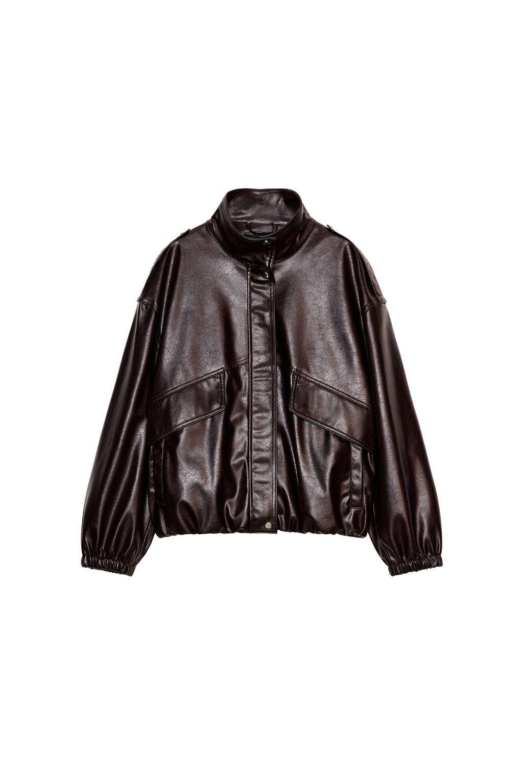 FAUX LEATHER BOMBER JACKET - image 3