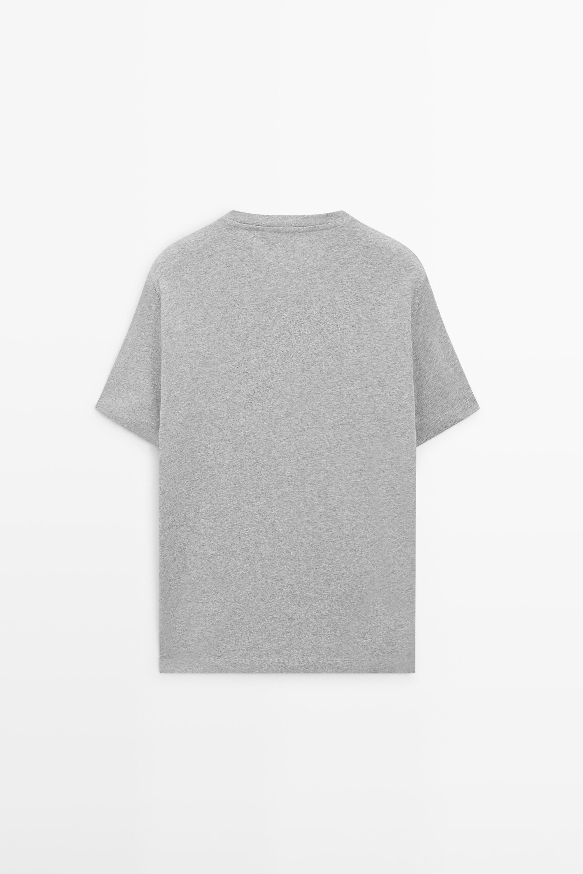 100% cotton V-neck T-shirt