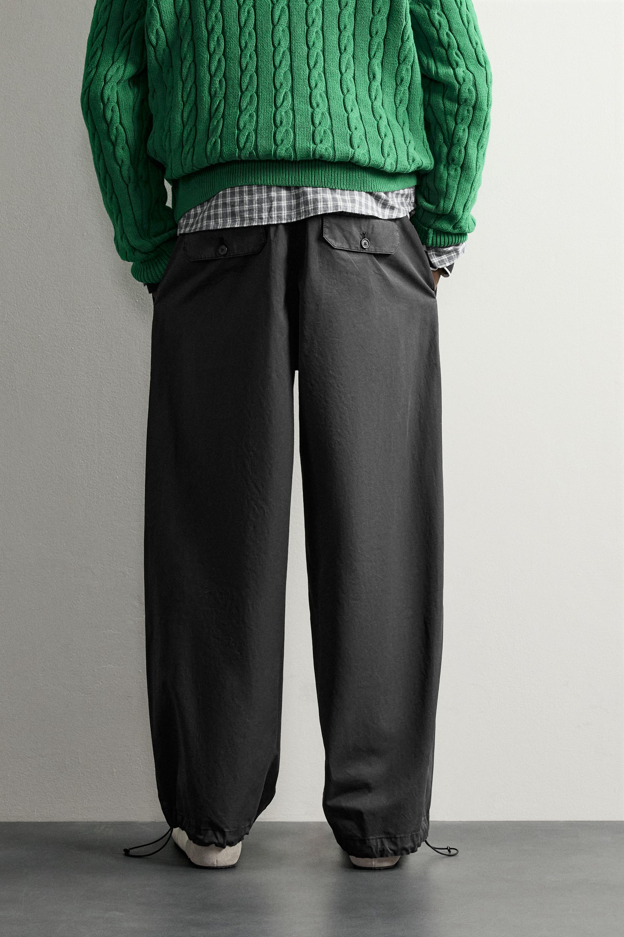 AARON LEVINE X ZARA RELAXED FIT COTTON PANTS
