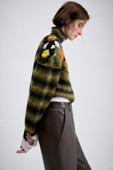 JERSEY RAYAS FLORES CROCHET - Multicolor de Zara