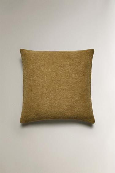 TEXTURED CUSHION COVER - Mustard by Zara