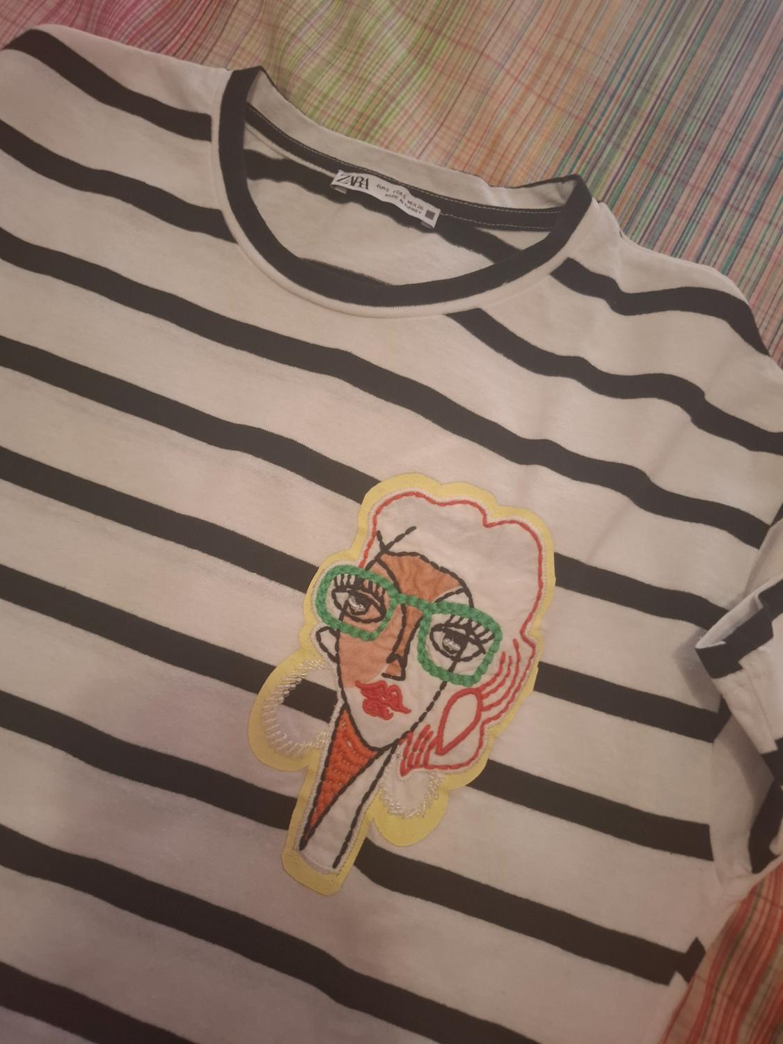 STRIPED T-SHIRT WITH PATCH - Image 3