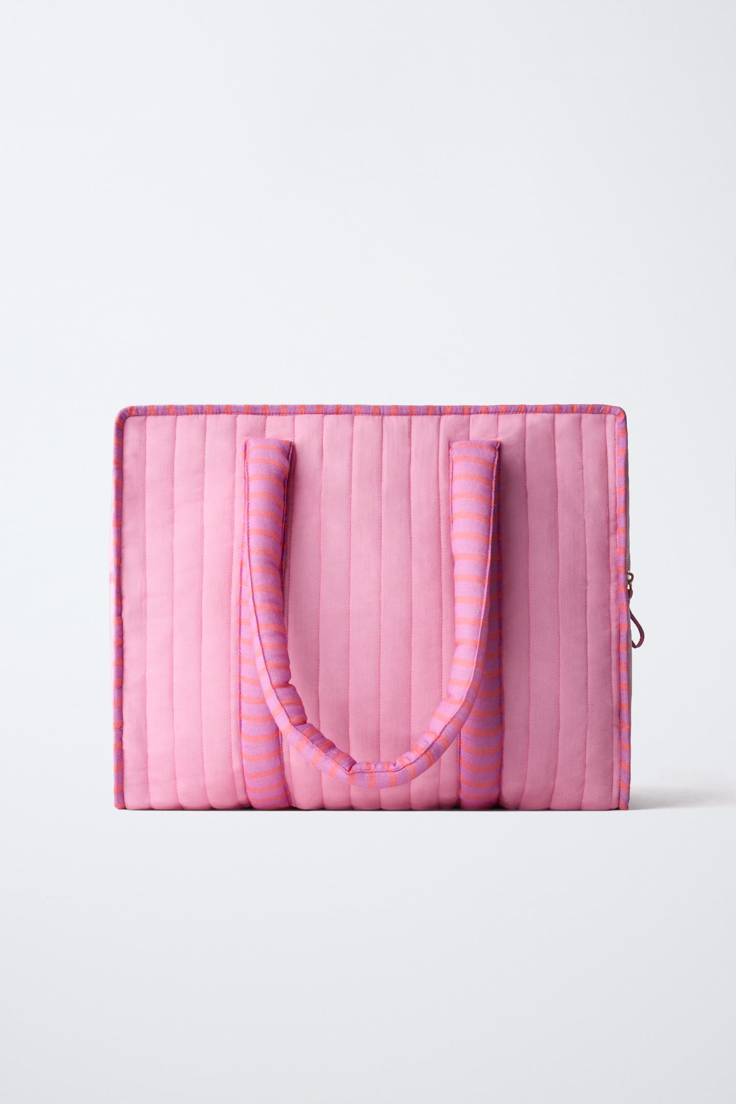 Детская сумка Zara Embroidered Floral Shopper, цвет: Розовый — фото 5