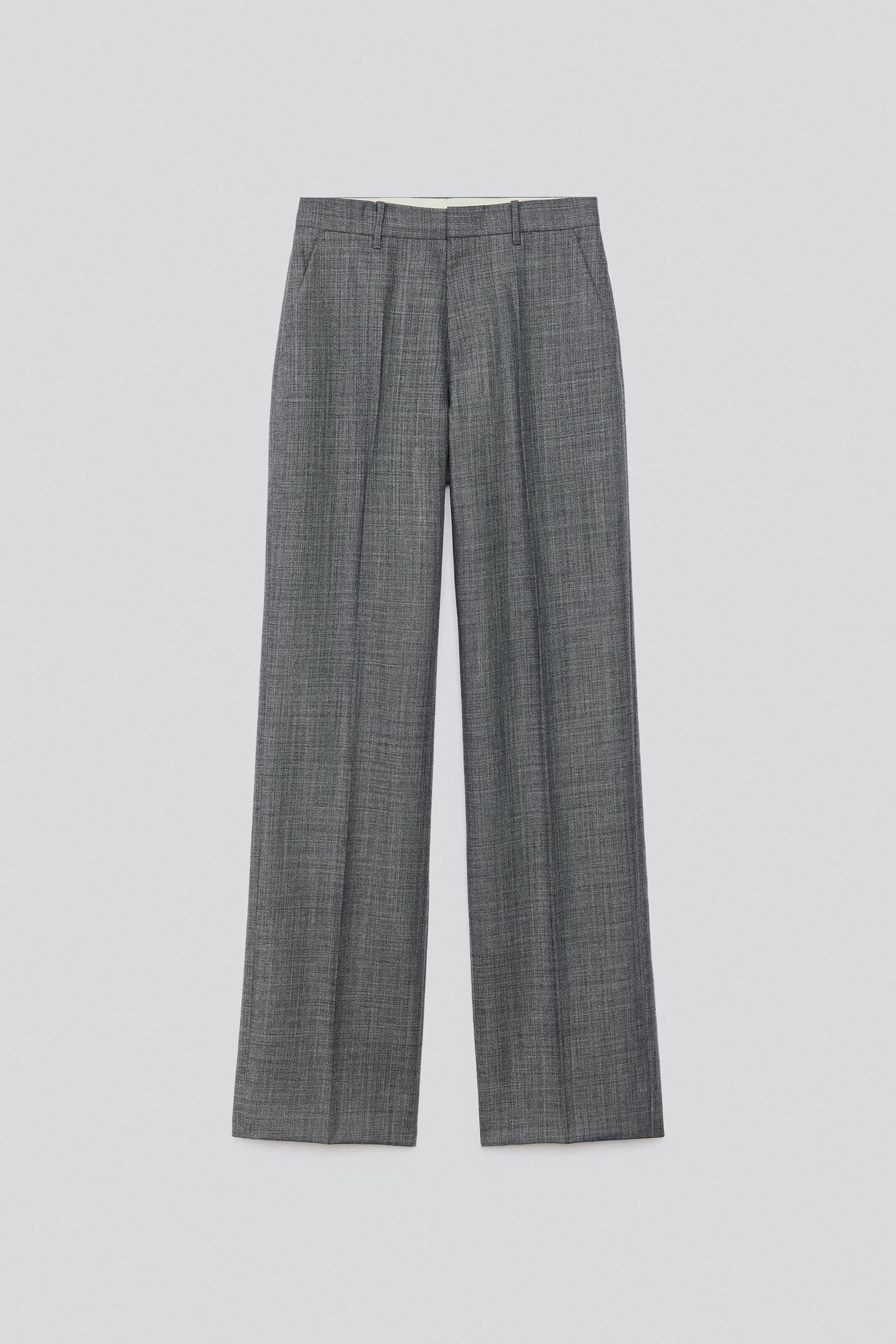 Мужские брюки Zara 100% Wool Suit, цвет: Серый — фото 1