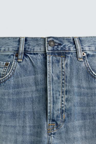 JEAN LOOSE BALLON BANDES CONTRASTE - Bleu moyen de Zara - Image 9