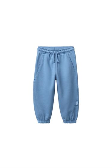 LABELLED JOGGING TROUSERS - Light blue by Zara