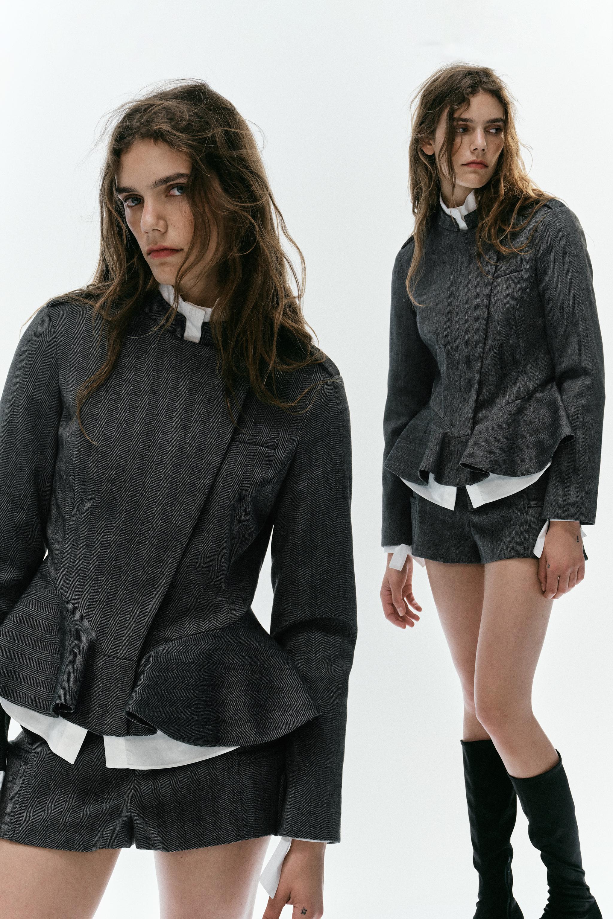 Double-Breasted Peplum Blazer by Zara