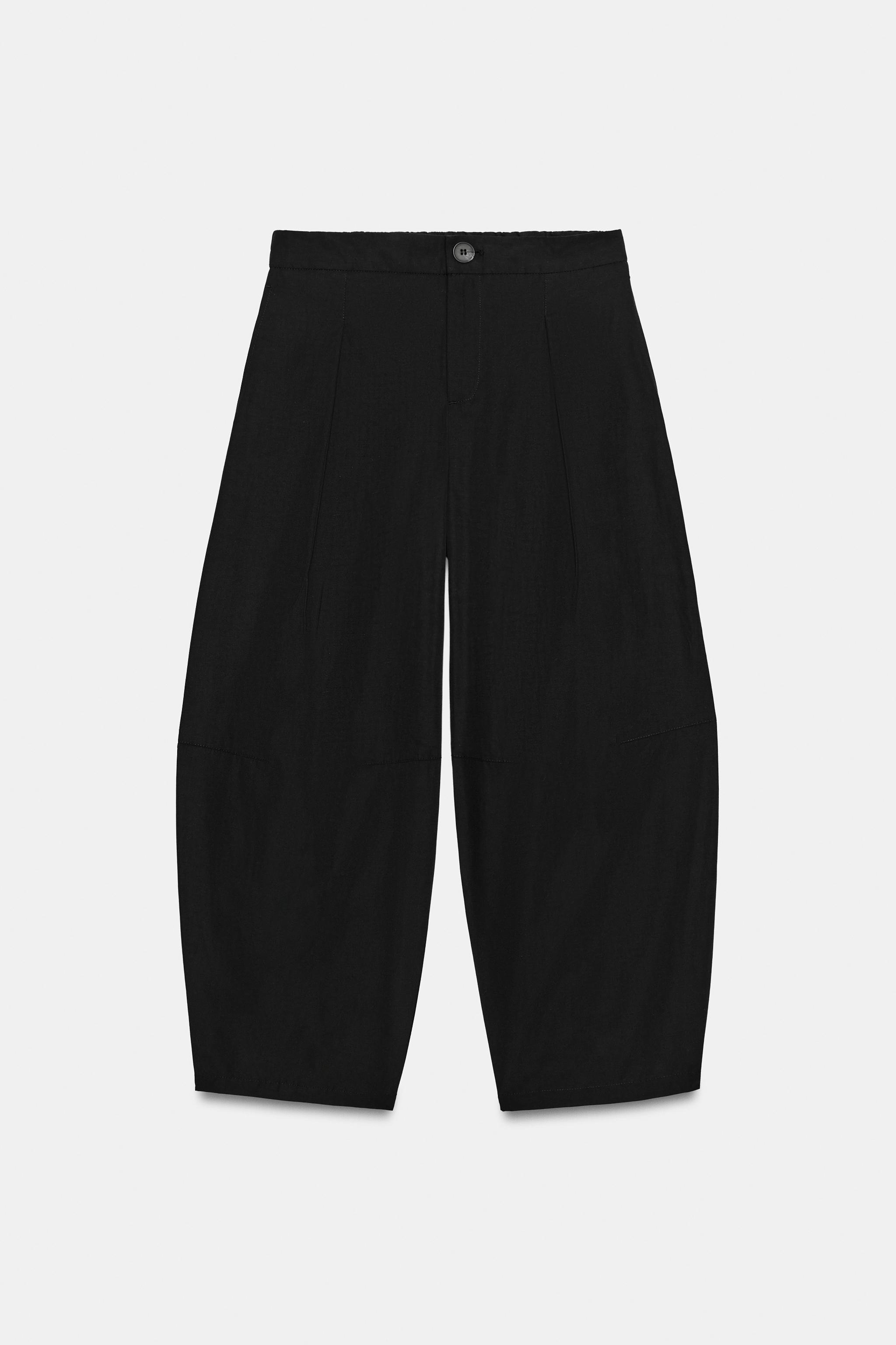 PANTALON BARREL EN POPELINE