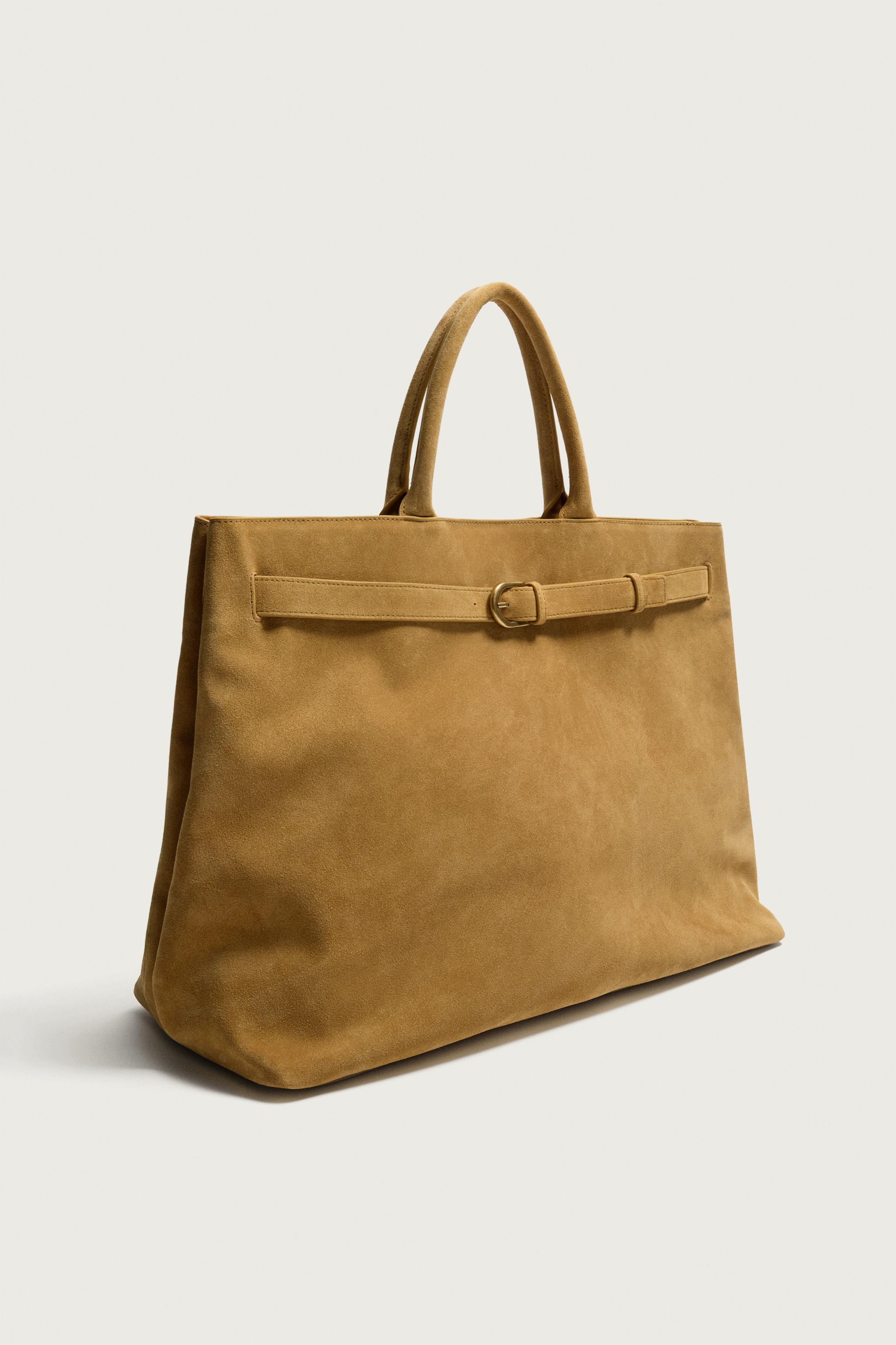 レザーベルトハンドバッグ - キャラメルブラウン | ZARA Japan / 日本