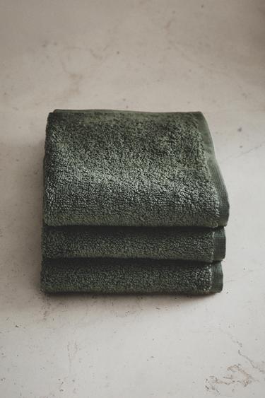 PACK OF COTTON HAND TOWELS (PACK OF 3) - Khaki by Zara - Image 5