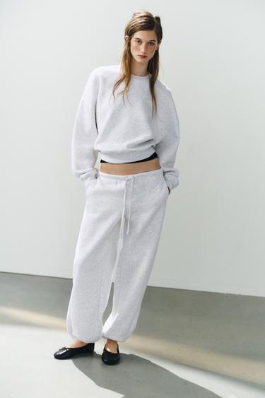 Zara BASIC FLEECE SWEATSHIRT - Gray marl