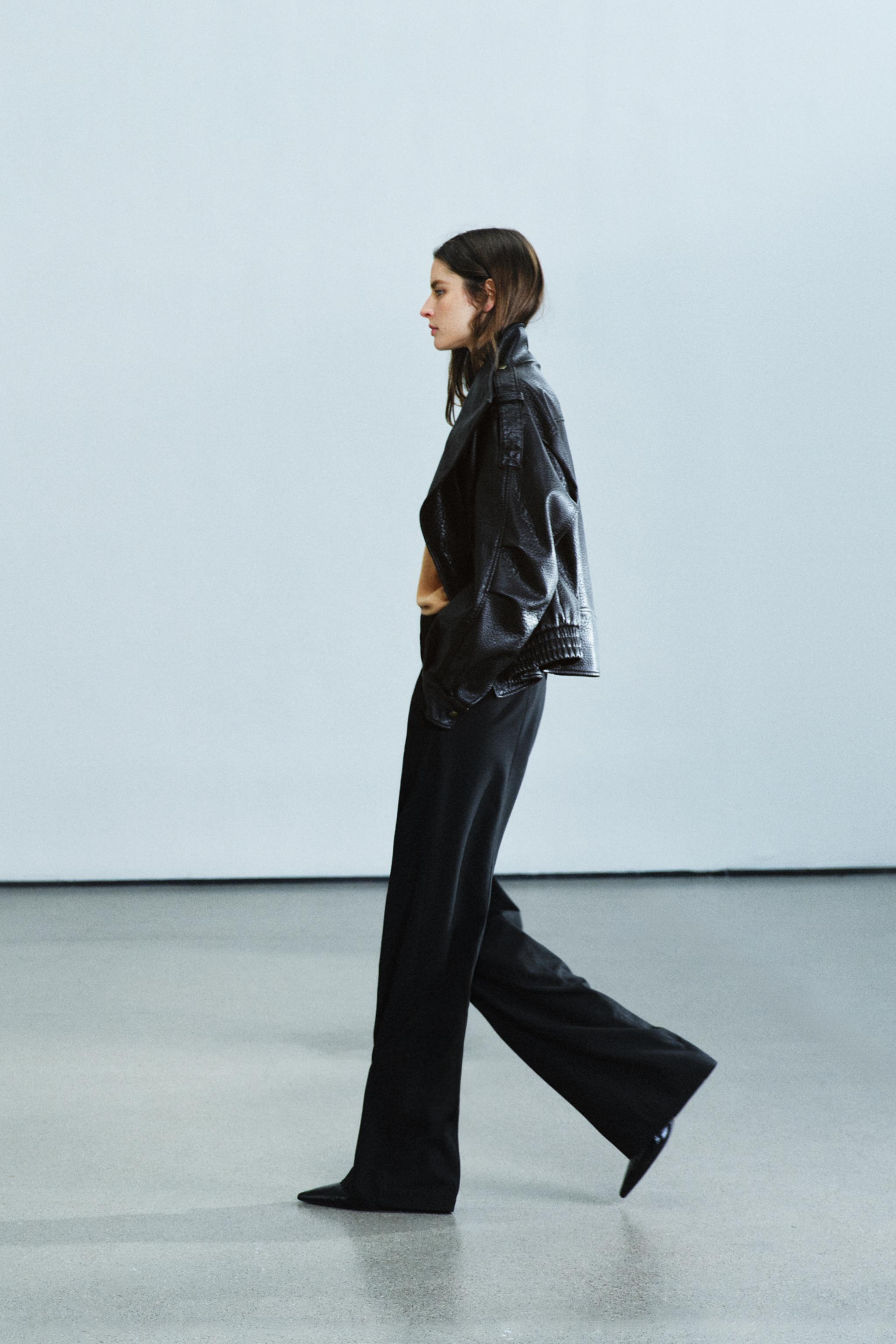PANTALON À JAMBES LARGES TAILLE HAUTE ZW COLLECTION